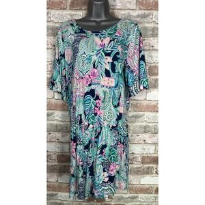 LILLY PULITZER Britton Romper"LOOKIN SHARP" Size Large $138